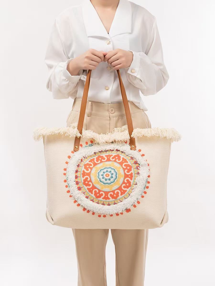 Raffia Tote Bag with Colorful  - Women'S Raffia Bags review and price
