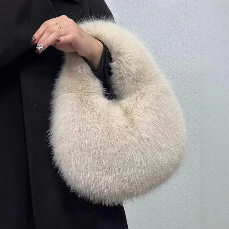 Fashion Soft Plush Half Moon B - Women Bags On Sale review and price
