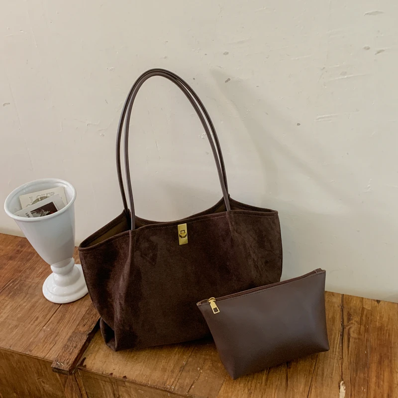 Retro Leopard Print Suede Tote - Women'S Bags Handbags review and price